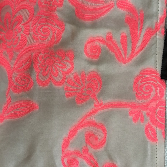 LOFT Floral Hot Pink & Grey/taupe Dress - Picture 3 of 5